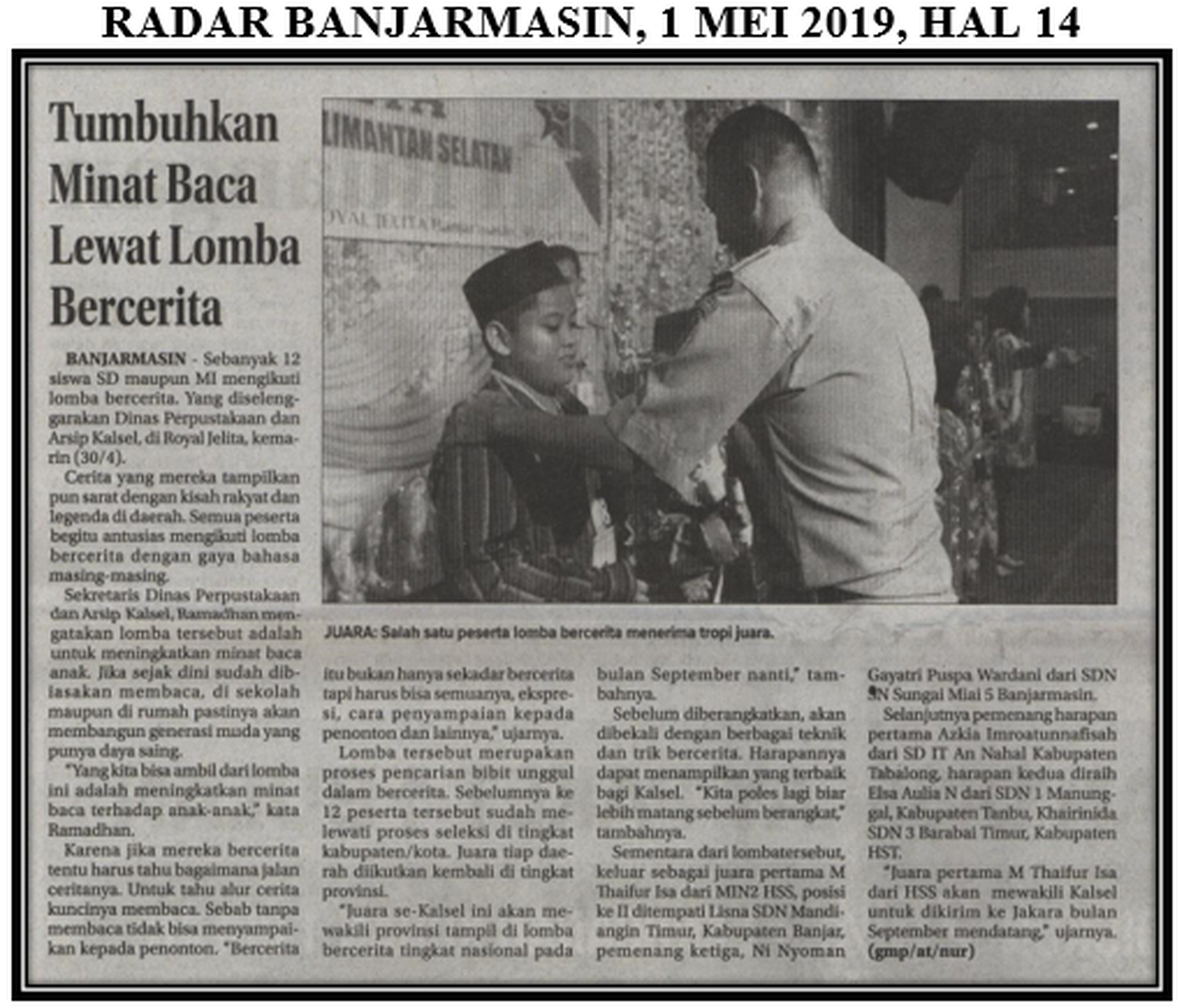 Tumbuhkan Minat Baca Lewat Lomba Bercerita