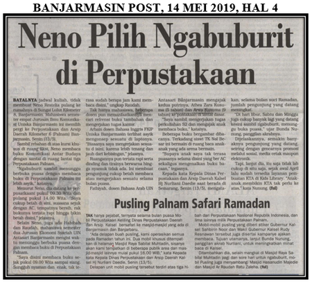 Neno Pilih Ngabuburit di Perpustakaan